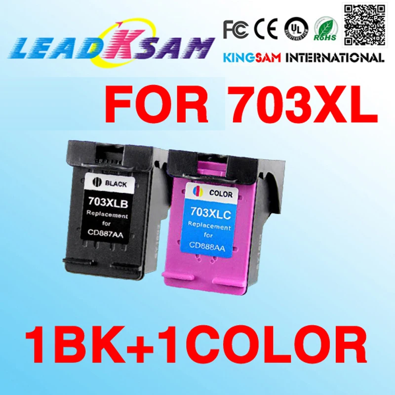 2x совместимый картридж с чернилами для hp703 CD887AA CD888AA 703xl hp DeskJet D730 F735 K510a K109a