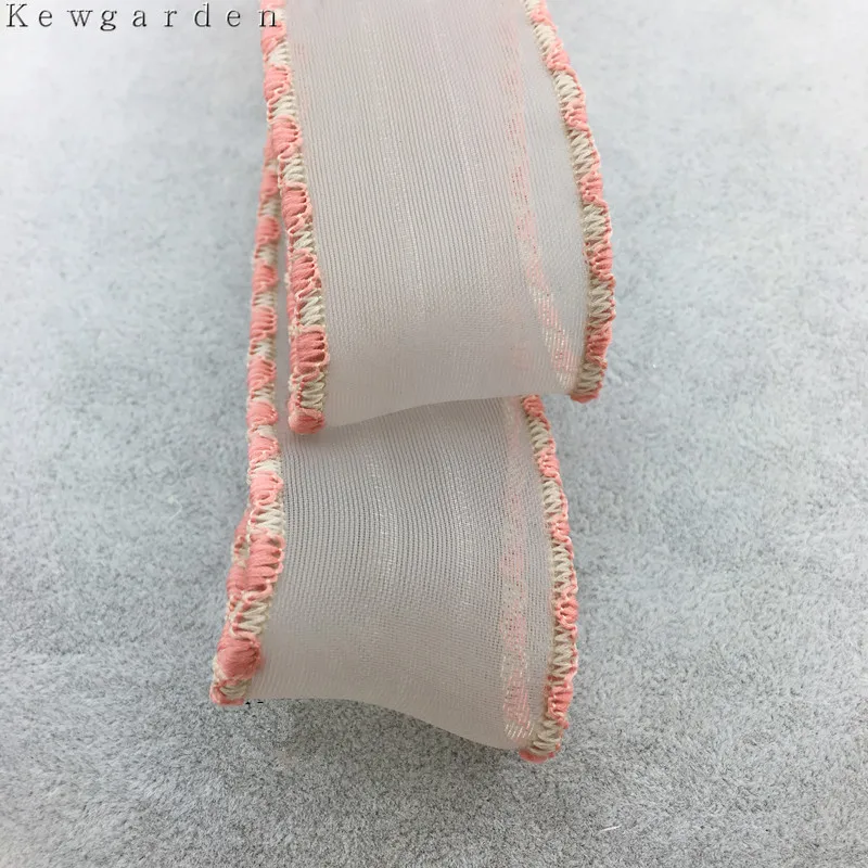 Kewgarden 15mm 1.5cm Double Colours Side Yarn Ribbon DIY Bowknot Accessories Satin ribbons handmade tape 6m/lot | Дом и сад