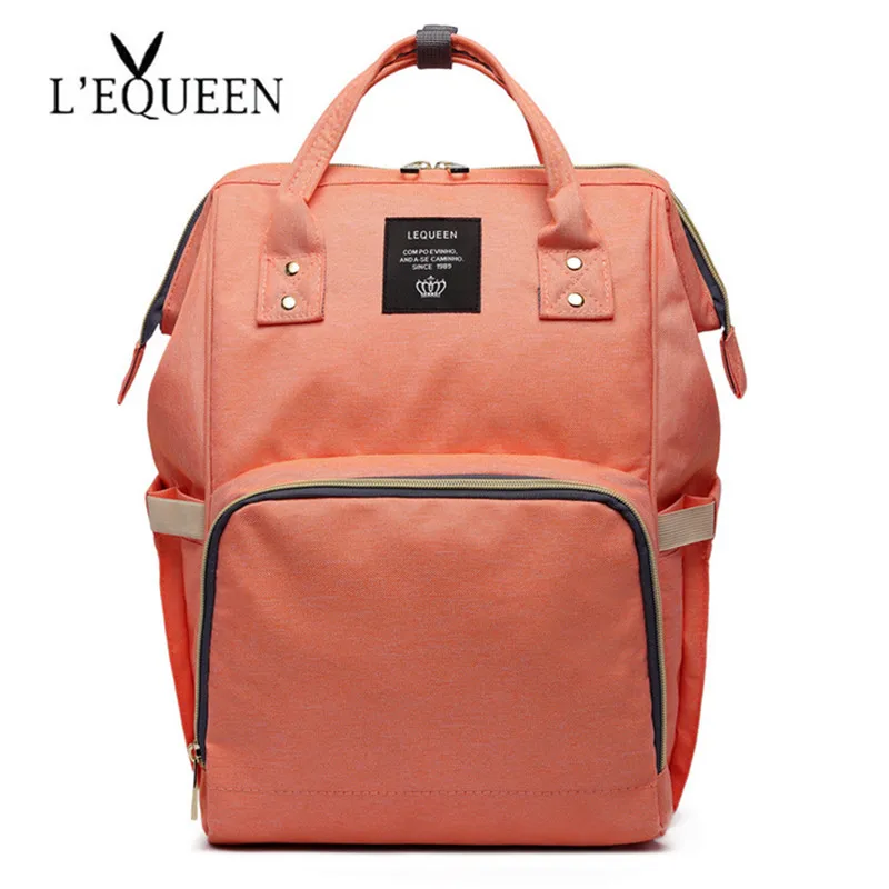 Orange LEQUEEN Baby Care пеленка сумка мама папа большой емкости путешествия рюкзак для мам Материнство влажная Сумка водонепроницаемая Детская сумка для беременных - Цвет: Orange
