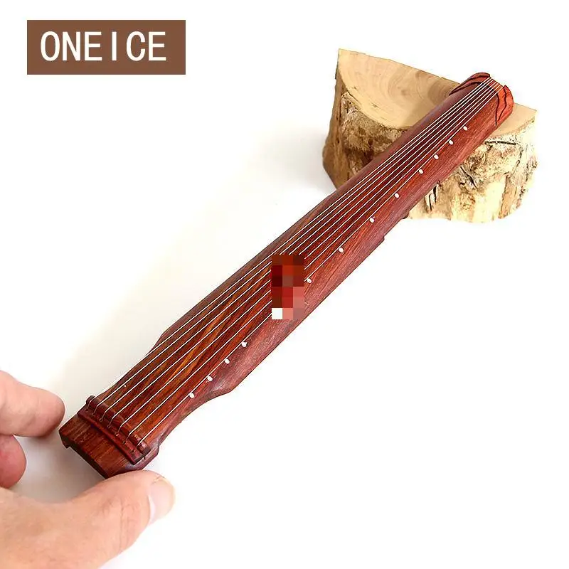 

Mini Guqin Instrument Model Ob Doll Decoration Creative Living Room Wood 6 Points Costume Soldier Accessories