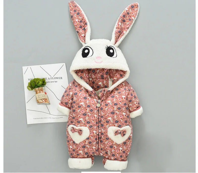 F01 Pink IYEAL/Рождественская одежда для малышей; очень теплый флисовый новогодний костюм с капюшоном и рисунком оленя для маленьких мальчиков и девочек; зимние комбинезоны - Цвет: F01 Pink