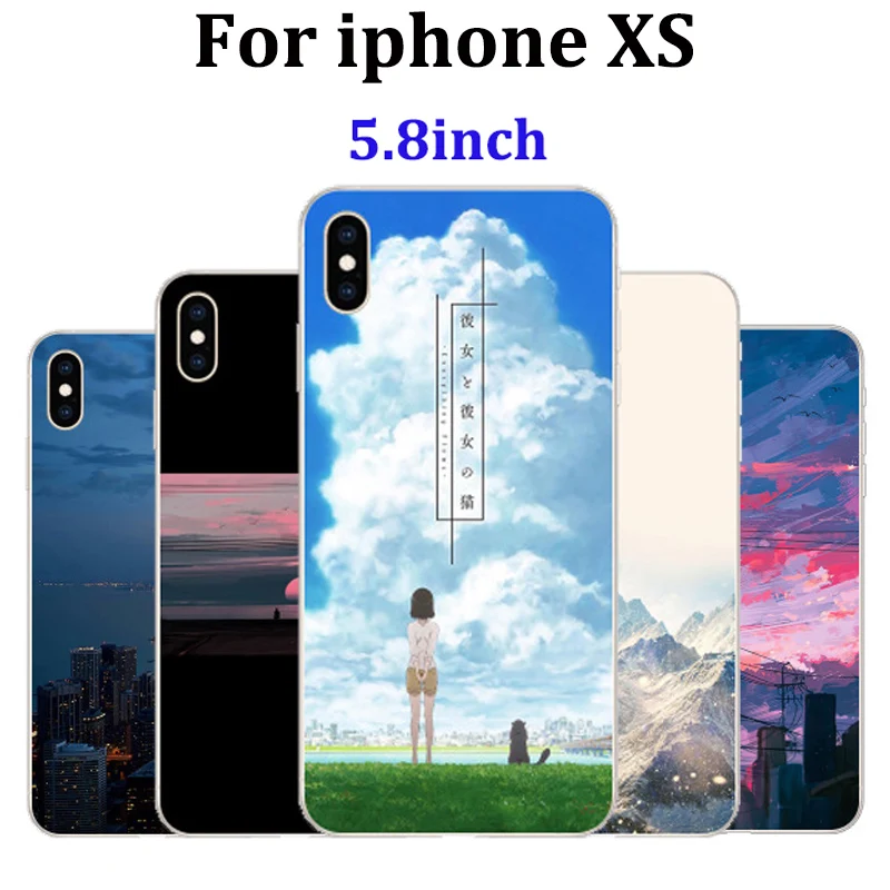 5 8 &quotдля iphone XS Чехол красивый пейзаж мягкий чехол для телефона iphoneXS защитный 10S