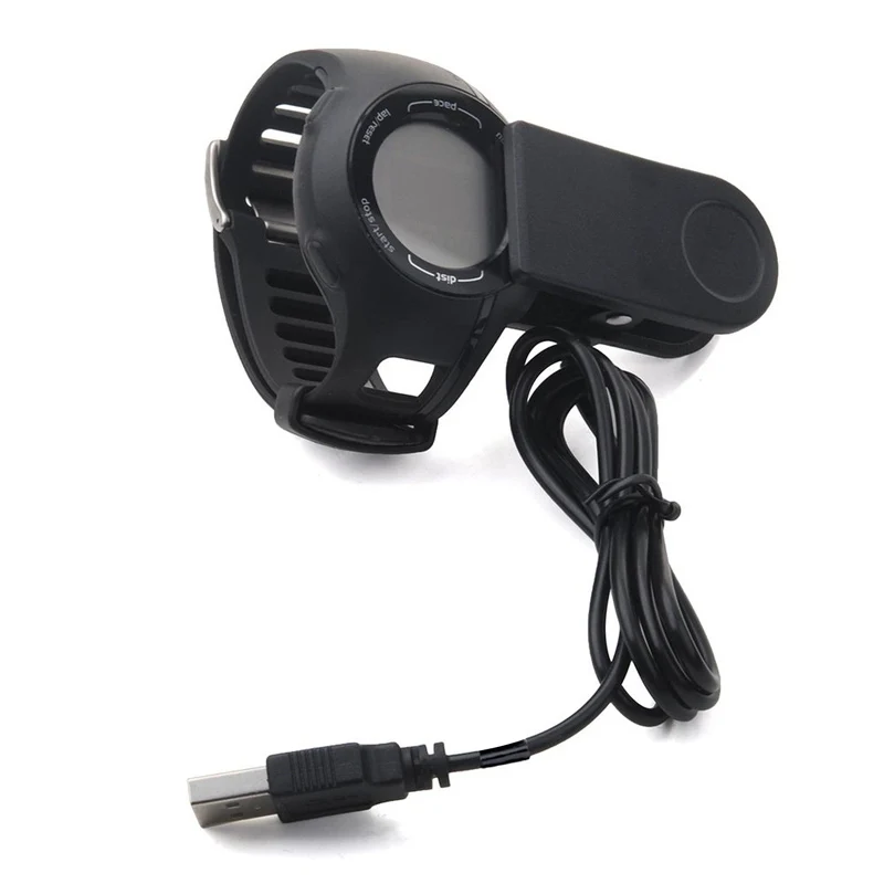 

Smartwatch Charger for Garmin Forerunner 210 210W 110 110W Approach S1 S1W with USB Charging Cable Clip Black Dock Adapter