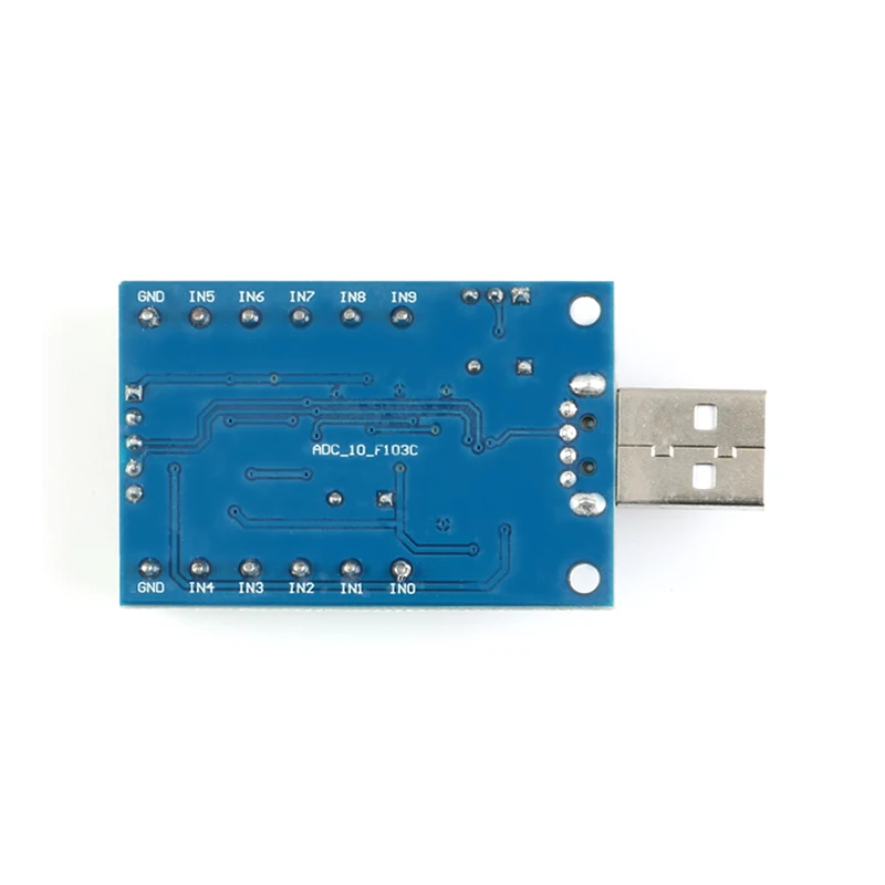 USB 10-канальный 12-битный AD Модуль сбора данных STM32 UART ADC модуль Однопортовый вход |