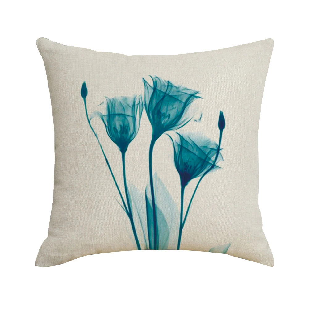 Свежий Тюльпан Цветок Подушка с узором в виде Квадратов чехол подушка для дивана