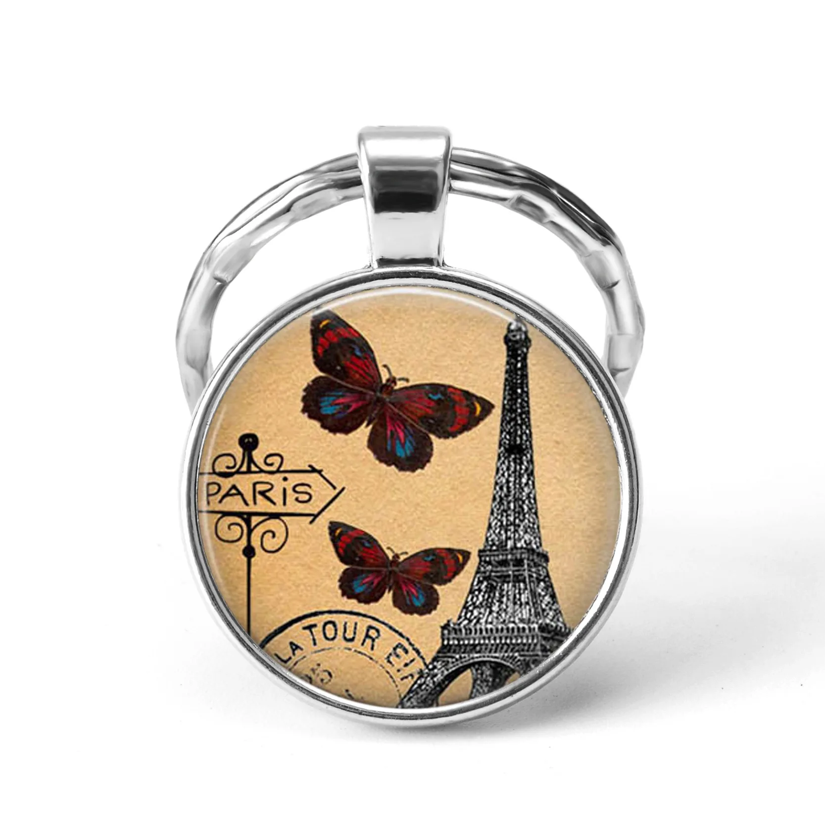Модная Парижская цепочка для ключей Эйфелева башня собор Нотр Дам Версаль Лувр