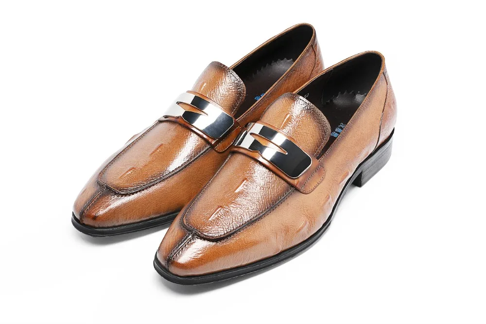 GOXPACER обувь для мужчин бизнес туфли без каблуков острый носок пояса из