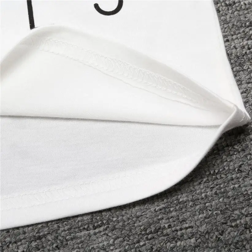 Детская футболка с короткими рукавами и буквенным принтом для маленьких