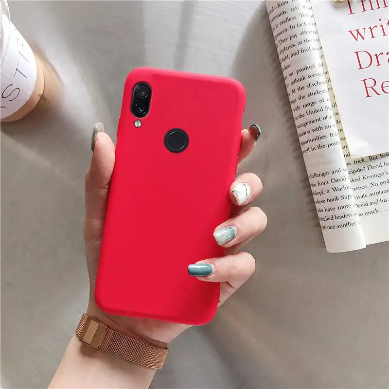 red Матовый Силиконовый чехол для телефона на huawei y5 y6 y7 prime y3 y9 y5 ii 2 яркие цвета Мягкая задняя крышка из ТПУ fundas coque - Цвет: red