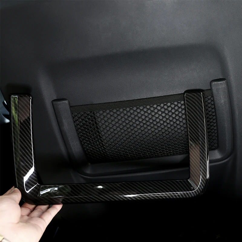 Carbon fiber Style ABS Plastic Rear Row Seat Frame Trim For Land Rover Discovery Sport 2015-2017 Car-Styling Auto Accessories | Автомобили