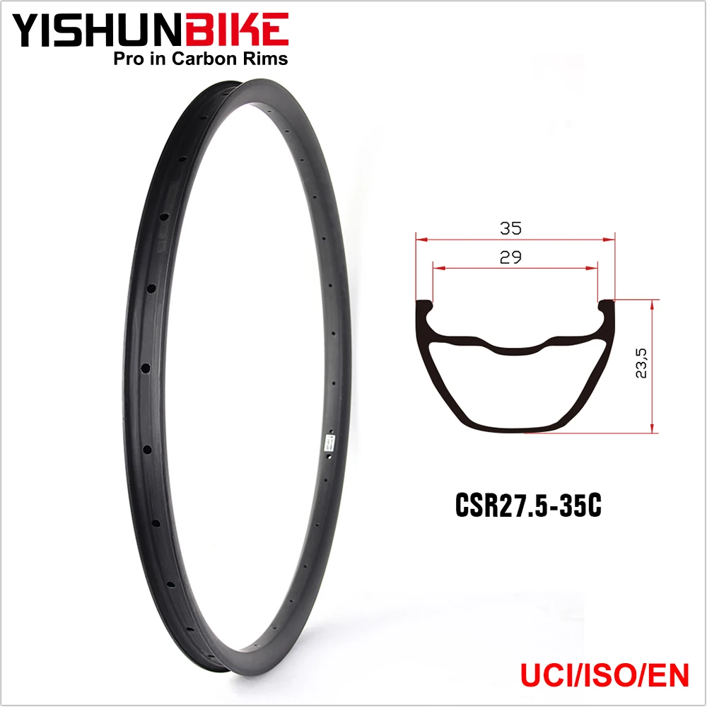 Yishunbike 27.5er бескамерная Горный карбоновый велосипед диски UD матовая MTB
