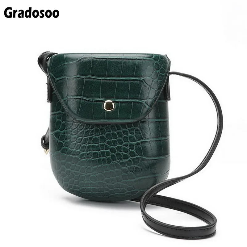 Gradosoo из искусственной кожи аллигатора сумки на плечо женская модная сумка через