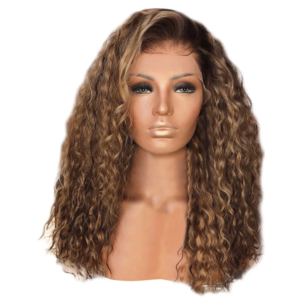 Пикантные Для женщин Мода афро длинные курчавые вьющиеся волосы волнистые