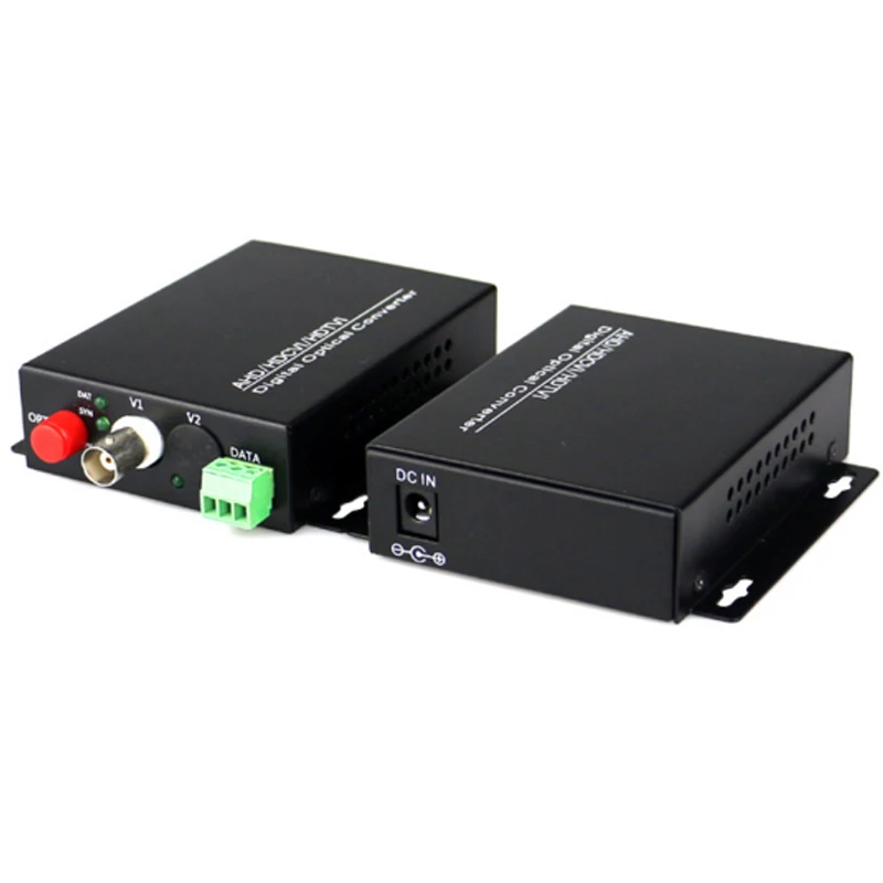 1 канальный коаксиальный преобразователь AHD CVI TVI Video + PTZ Data to F/O SMF FC 1080P для камер