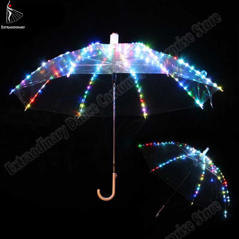 

New Women Belly Dance LED Light Umbrella Stage Props As Favolook Gifts Costume Accessories Dance Led 4 Colours