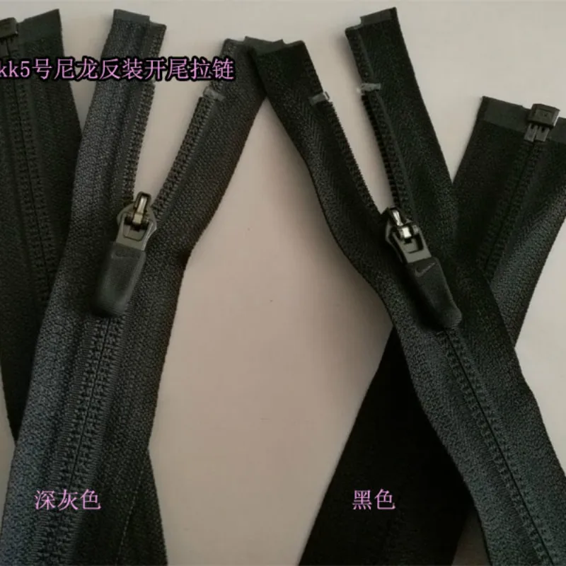 10 шт./партия YKK молния черный с кожаным слайдером открытый конец для куртки Швейные аксессуары