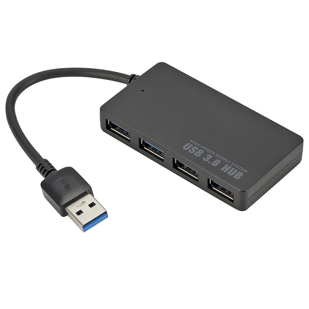 Высокоскоростной USB 3,0 концентратор 4 порта мультихаб разветвитель удлинитель с внешним адаптером питания для Mac OS ноутбук ПК мини usb-хаб