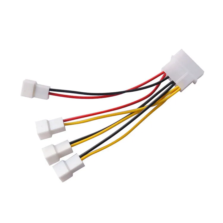 Регулировки скорости 4x3Pin Вентиляторы Типа D для 4Pin Molex Мощность y разветвитель