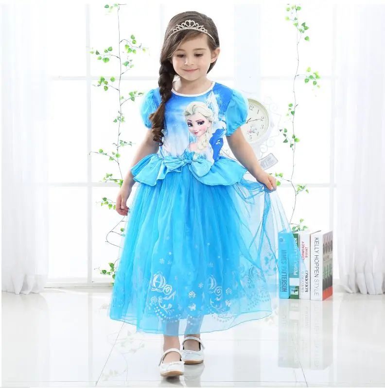 Girls Pretty Dress The Frozen Elsa Princess Dresses Christmas Evening Girl Party Custome dress 4-9Y | Детская одежда и обувь