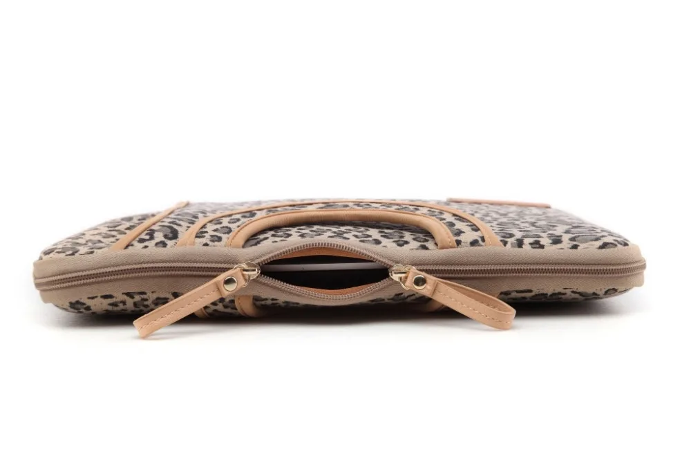 Леопардовый чехол Lisen для ноутбука с ручкой MacBook / HP ASUS Acer Dell Toshiba Lenovo