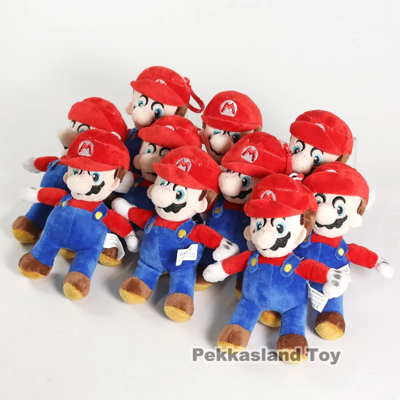 Super Mario Bros Марио Луиджи плюшевые игрушки мягкие куклы-подвески 10 шт./лот