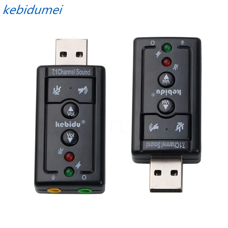 KEBIDUMEI External USB VIRTUAL 7.1 Channel 3D Speaker Audio Microphone Sound Card Mic Adapter 3.5mm Jack Stereo | Компьютеры и офис