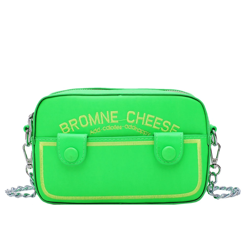 Женская неоновая зеленая желтая дорожная сумка через плечо Повседневная для