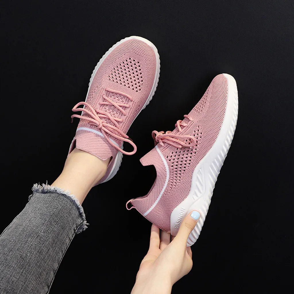 Chaussure Femme; женская дышащая обувь; Новинка года; сетчатые кроссовки с ремешком; женские кроссовки с перекрестной шнуровкой; Feminino