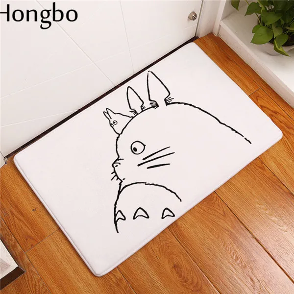 2 Hongbo Тоторо коврик 40*60 см шиншилл Кот животные Модные прямоугольные маты входная дверь моющиеся кухня пол ванная комната - Цвет: 2