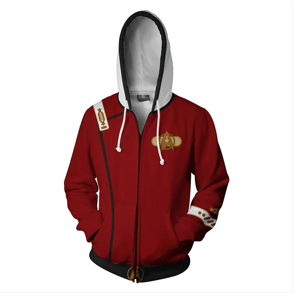 

Star Hoodie Men The Wrath of Khan Sweatshirts Zip Up Print Coat Jacket Cardigan Adult Hoody Outwear