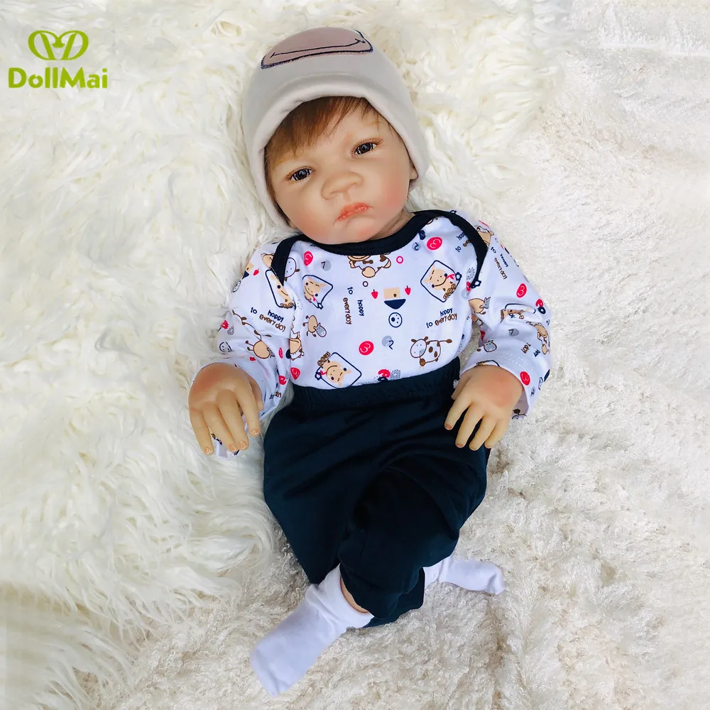 Reborn baby doll toys 50 см кукла Newborn baby из силикона кукла для детей подарок на день рождения bb младенец получивший новую жизнь bonecas bebes reborn
