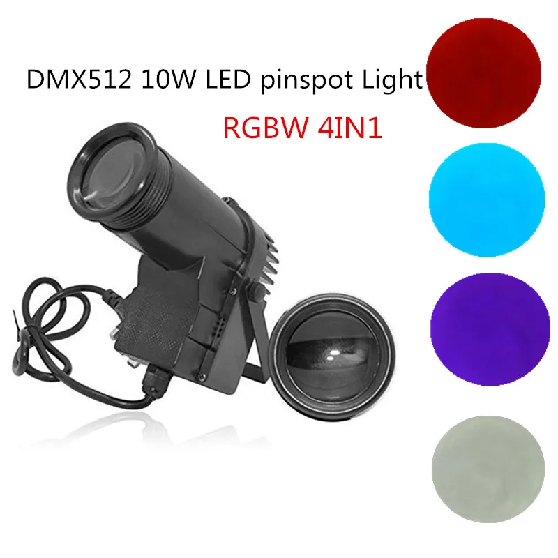 10 Вт Светодиодный прожектор/DMX512 RGBW Луч эффект сценический свет, дистанционное управление DJ точечное освещение для диско КТВ клуб зеркало шар вечерние лампы