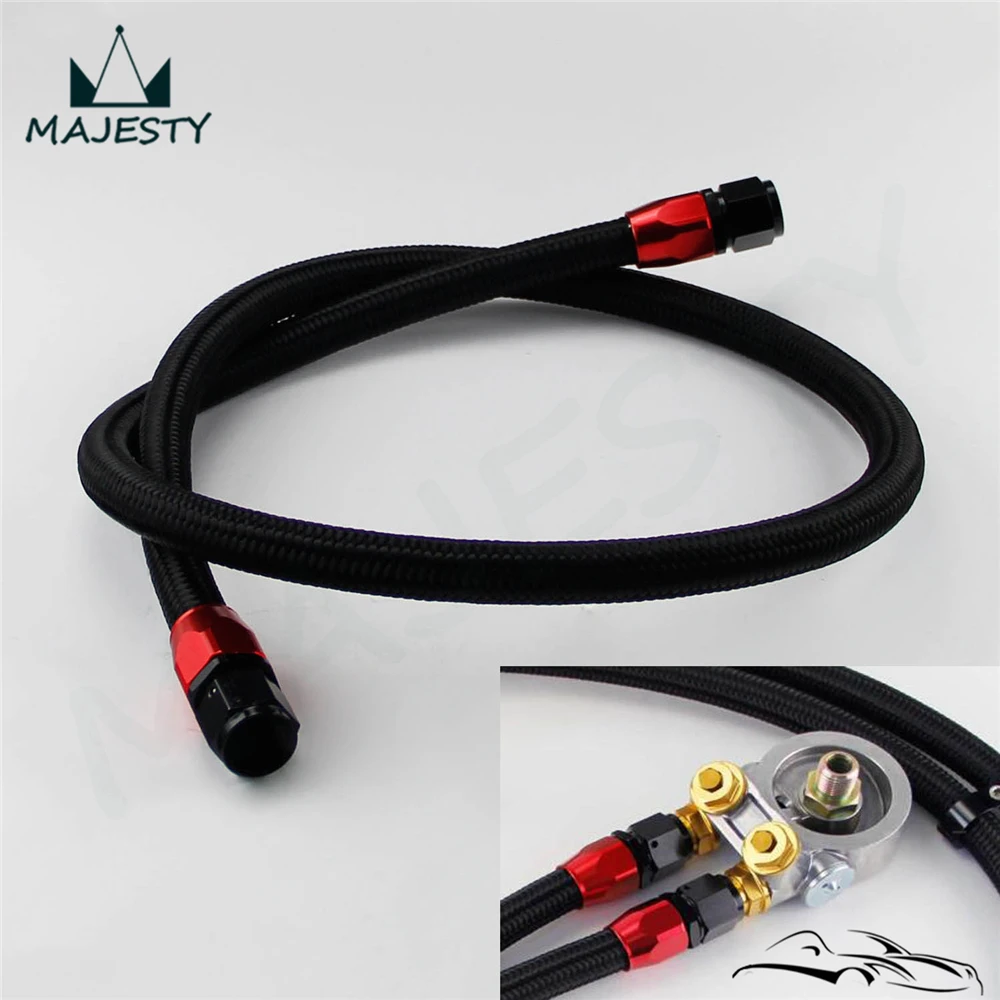 

8AN масляный радиатор 1,2 м, нейлоновая/стальная оплетка, маслопровод, шланг, фитинг, переходник