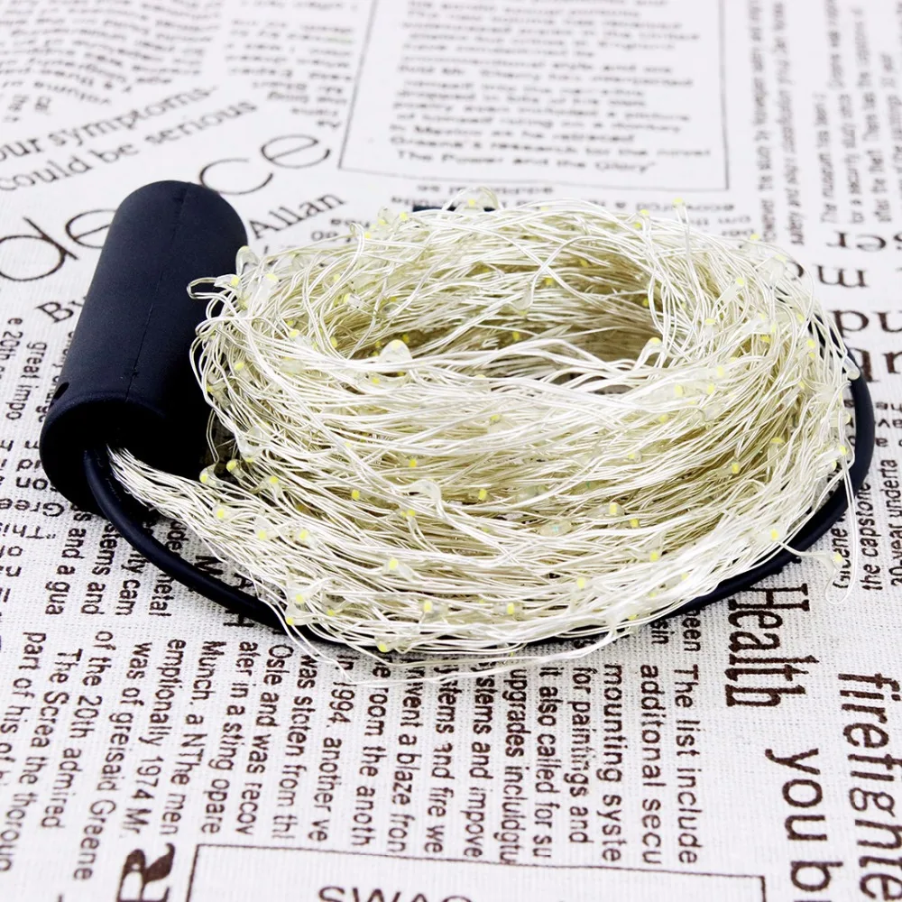 

1.5m LED Soft Christmas Light 200 Led String Lights Silver Copper Wire Garland For Xmas Tree Party 14 Branches Fairy Lighting JQ