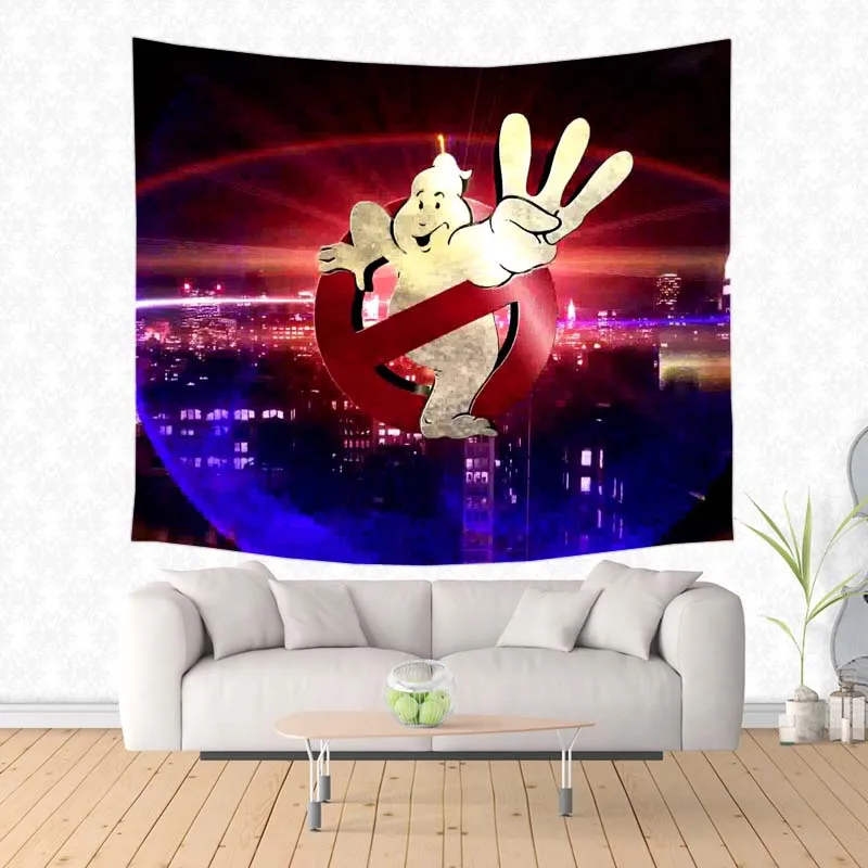Ghost Busters Pattern Wall Hanging Tapestry Custom Multifunctional Tapestries Bedspread Yoga Mat Blanket Bed Sheet Home Decor | Дом и сад