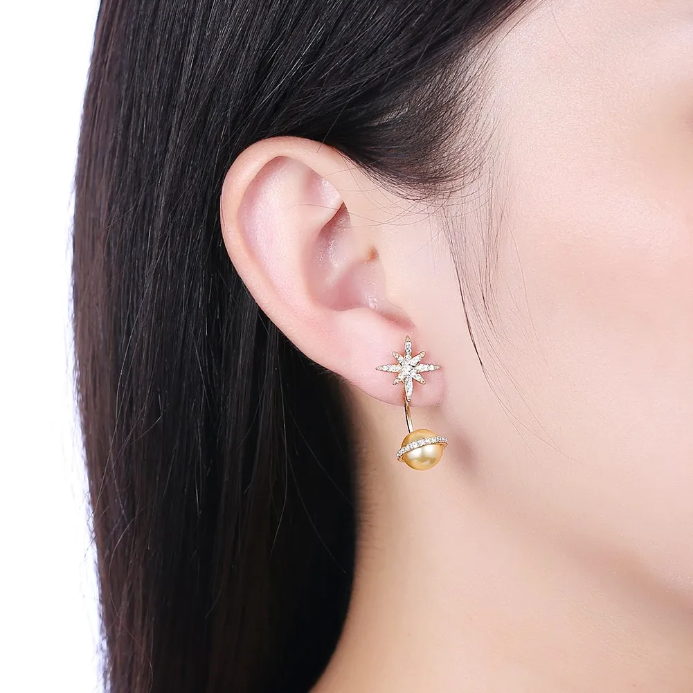 LEKANI, Новое поступление, кристаллы от Swarovski, 925 пробы, серебряные серьги для женщин, звезды, луна, жемчуг, подвеска, серьги-гвоздики, ювелирное изделие