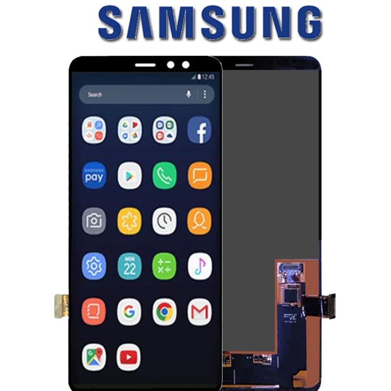 6,0 '' Супер AMOLED lcd s Дисплей для SAMSUNG A8 A8+ A730 A8 plus A730F ЖК-экран дигитайзер сенсорная сборка