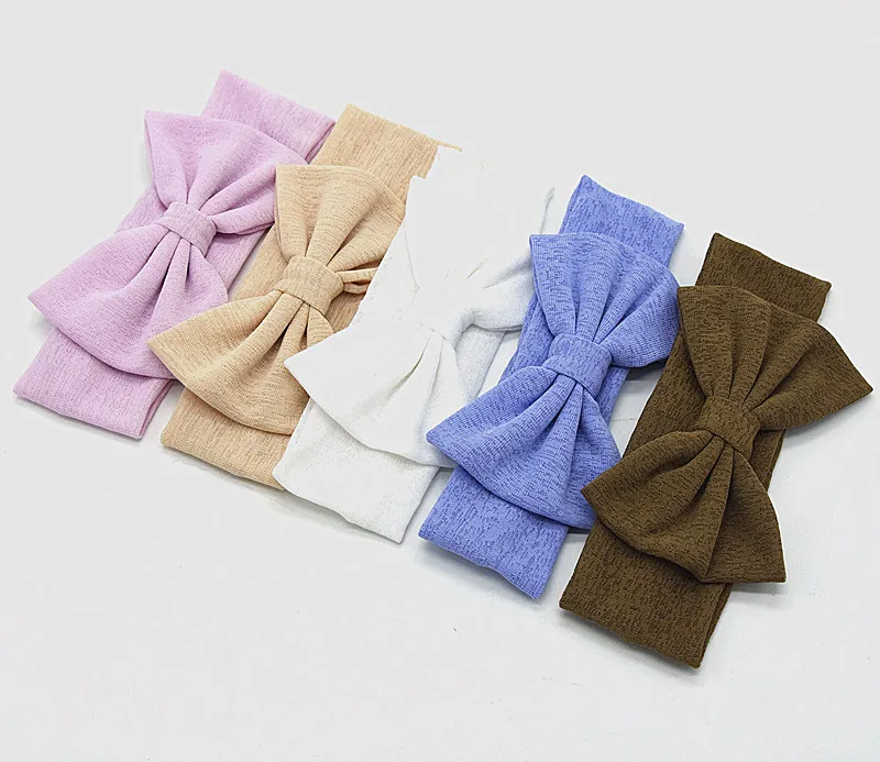 20pcs/lot 19*4.5cm knit cotton soft bow headband 2019 hot sale hair accessories |