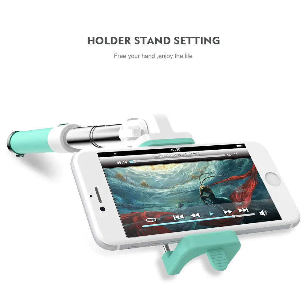 FLOVEME Фирменная универсальная раздвижная Проводная селфи палка поворотная на 270