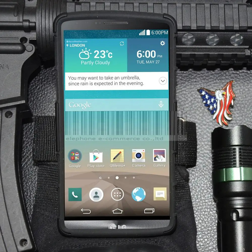 Black Protective Armor Impact Hybrid Shockproof Stand Hard Case For LG G3 D850 D851 D855 LS990 Cover With Belt Clip |