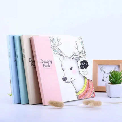 Мультфильм милый альбом для рисования пустой блокнот спираль Эскиз Книга с пустыми страницами