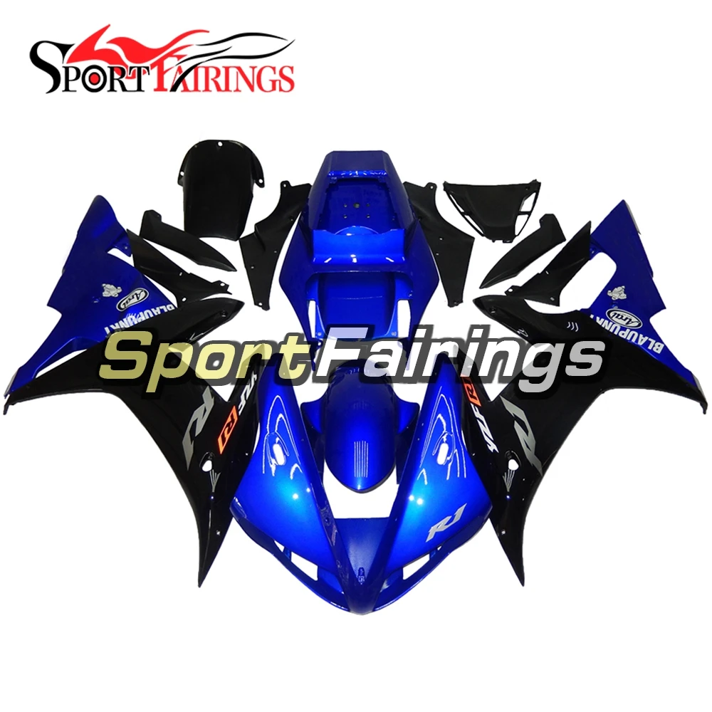 

ABS Complete Cowling Kit For Yamaha 2002 2003 YZF1000 R1 02 03 Motorcycle ABS Injection Fairings Bodywork Kit Blue Black Hulls