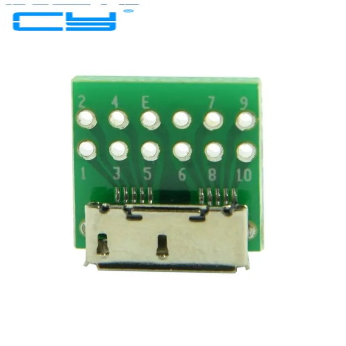 Micro-B USB 3 0 Micro B USB3.0 10pin гнездо разъем плата Тип крепления SMT с печатной платой для DIY