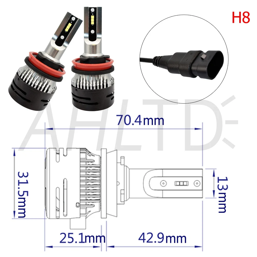 Светодиодные Автомобильные фары Противотуманные фары V5 D1 H1 H3 H4 H7 H8 H13 H15 HB3 HB4 72 Вт/заданная величина лампа авто Мобильная лампа Ford Explorer Автомобильные фары 12V 24V