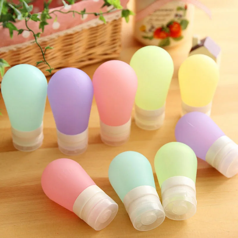 

38ML 60ML 80ML Makeup Refillable Bottles Traveling Packing Silicone Press Bottle for Lotion Shampoo Shower Gel