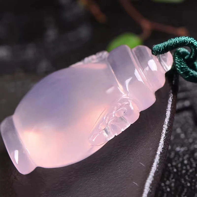 Оптовая продажа подвеска из розового натурального кристалла ручная резная в