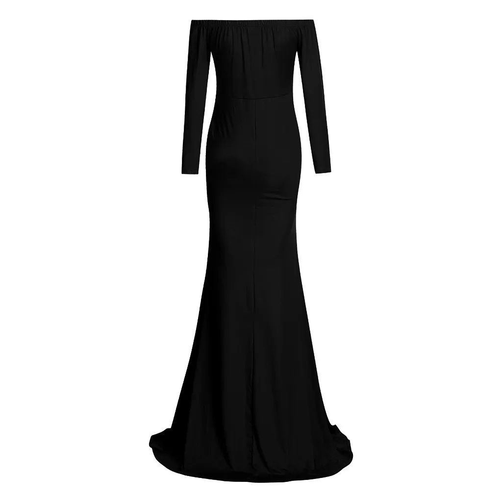 Женское платье для беременных длинное в пол мам вечерние платья с длинными