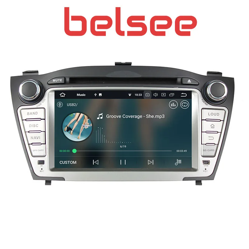 Belsee 2009 2010 2011 2012 2013 для hyundai Tucson IX35 Android 8 0 Автомобильный мультимедийный dvd-плеер gps