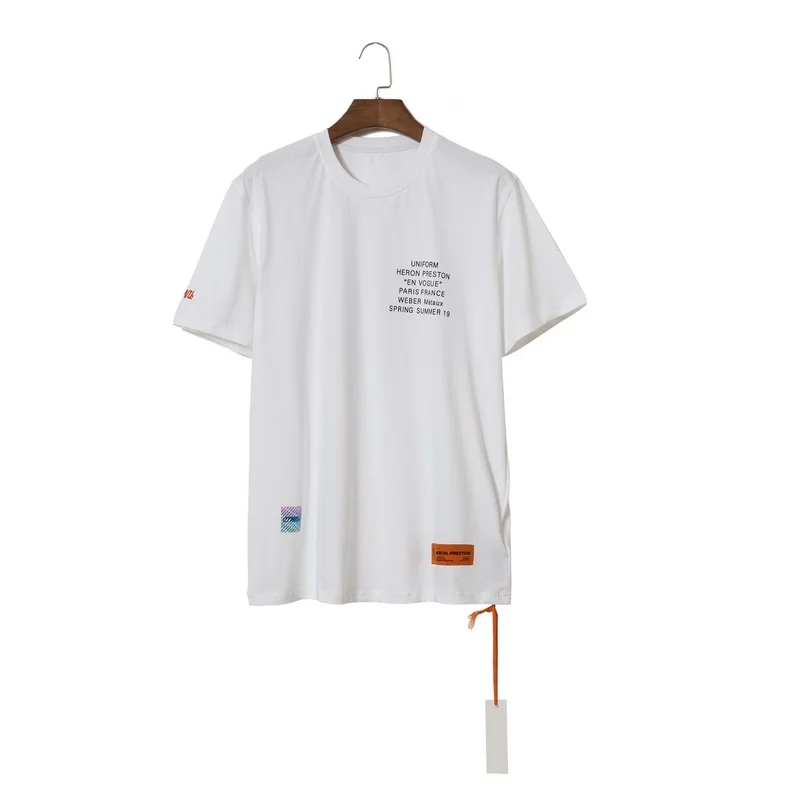 18ss Heron Preston футболки для мужчин и женщин Уличная Повседневная с красным