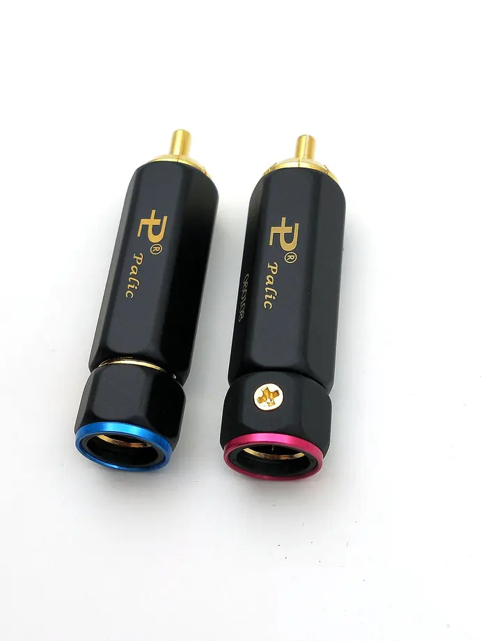2 шт. позолоченный медный RCA Штекерный блокирующий Соединительный